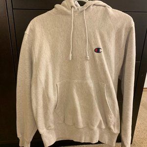White and grey speckled Champion Sweatshirt
